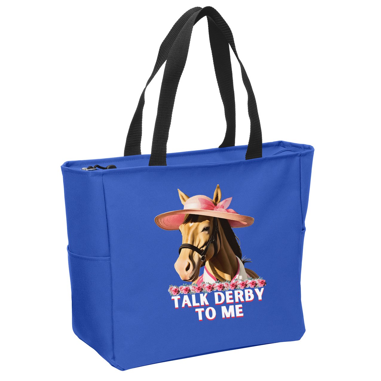 Talk Derby To Me Horse Racing Lover Zip Tote Bag
