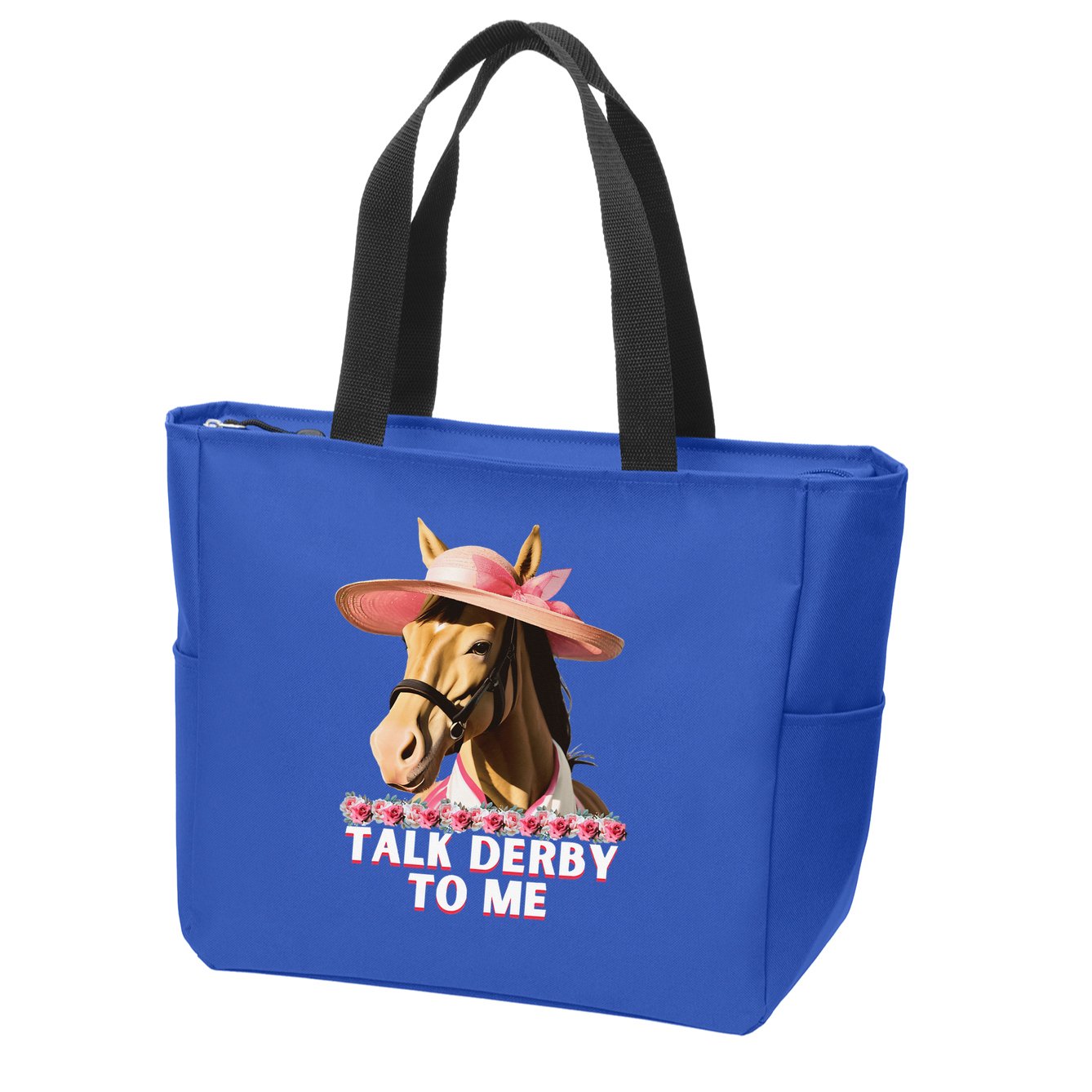 Talk Derby To Me Horse Racing Lover Zip Tote Bag