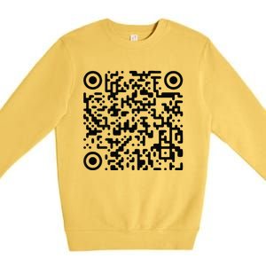 Trump Dance Troll Qr Funny President Trump Dance Code Premium Crewneck Sweatshirt