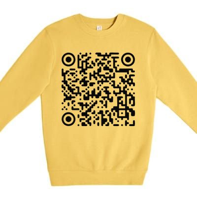 Trump Dance Troll Qr Funny President Trump Dance Code Premium Crewneck Sweatshirt