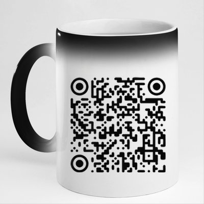 Trump Dance Troll Qr Funny President Trump Dance Code 11oz Black Color Changing Mug