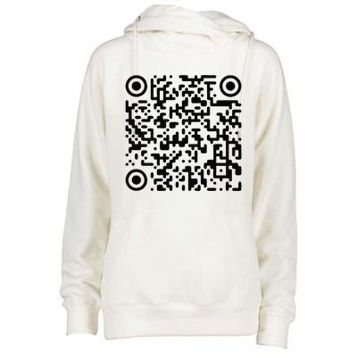 Trump Dance Troll Qr Funny President Trump Dance Code Womens Funnel Neck Pullover Hood