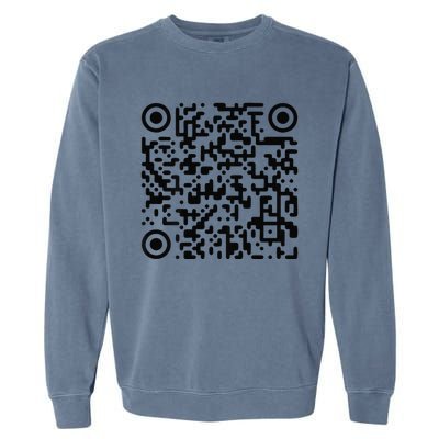 Trump Dance Troll Qr Funny President Trump Dance Code Garment-Dyed Sweatshirt