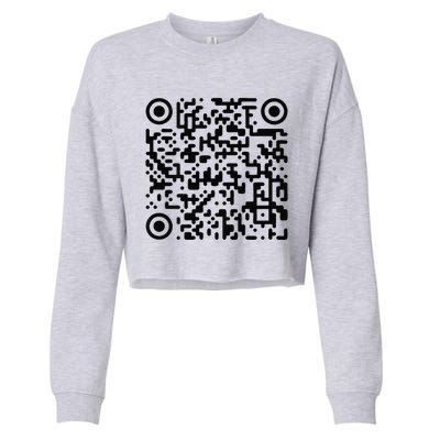 Trump Dance Troll Qr Funny President Trump Dance Code Cropped Pullover Crew