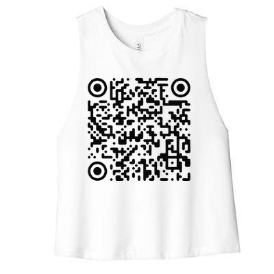 Trump Dance Troll Qr Funny President Trump Dance Code Women's Racerback Cropped Tank