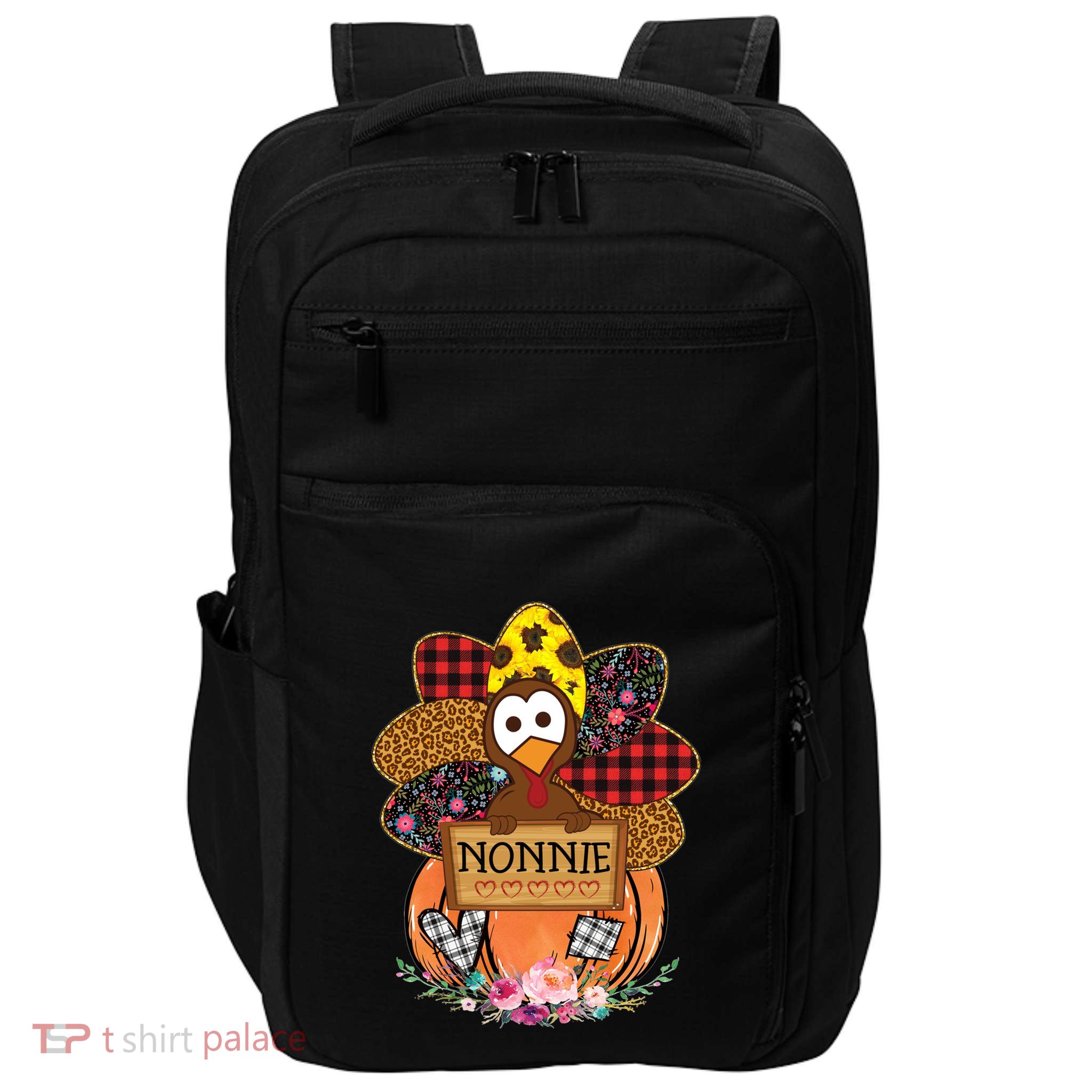Thanksgiving Day Turkey Nonnie Gift Turkey Love Grandma Gift Impact Tech Backpack