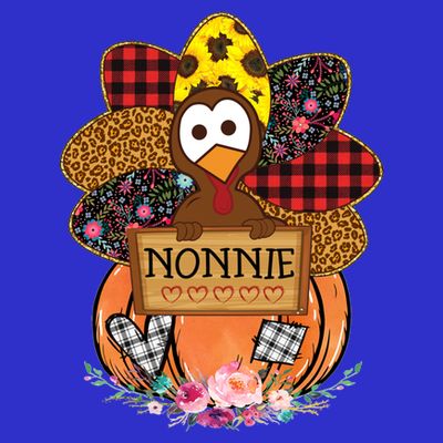 Thanksgiving Day Turkey Nonnie Gift Turkey Love Grandma Gift T-Shirt