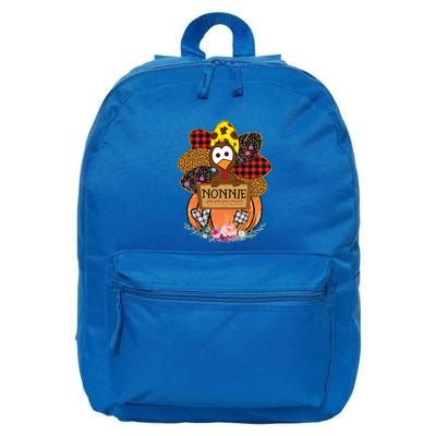 Thanksgiving Day Turkey Nonnie Gift Turkey Love Grandma Gift 16 in Basic Backpack