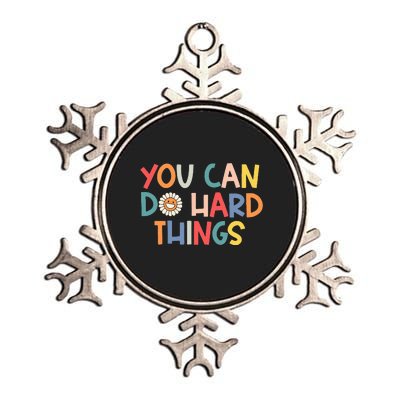 Test Day Teacher You Can Do Hard Things Metallic Star Ornament