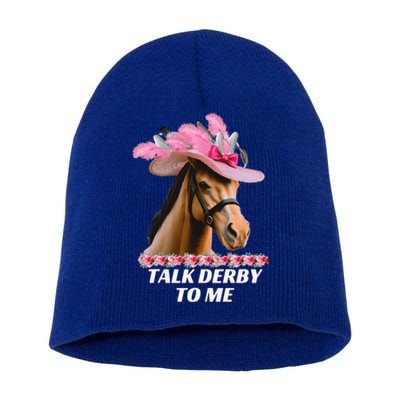 Talk Derby To Me Horse Racing Lover Short Acrylic Beanie