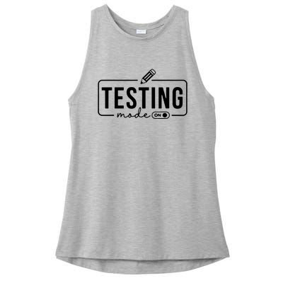 Test Day Teacher Testing Mode On Ladies PosiCharge Tri-Blend Wicking Tank