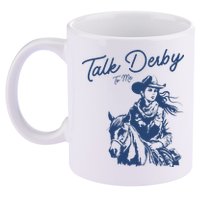 Talk Derby To Me Funny Horse Racing Lover Derby Day 2024 11oz C Handle Ceramic Mug