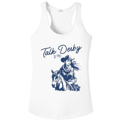 Talk Derby To Me Funny Horse Racing Lover Derby Day 2024 Ladies PosiCharge Competitor Racerback Tank