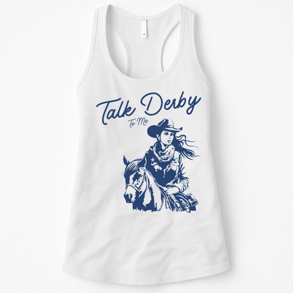 Talk Derby To Me Funny Horse Racing Lover Derby Day 2024 Womens Tank Top