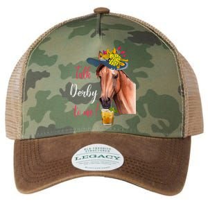 Talk Derby To Me Funny Horse Racing Lover Derby Day Legacy Tie Dye Trucker Hat