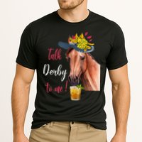 Talk Derby To Me Funny Horse Racing Lover Derby Day Cooling Performance Crew T-Shirt
