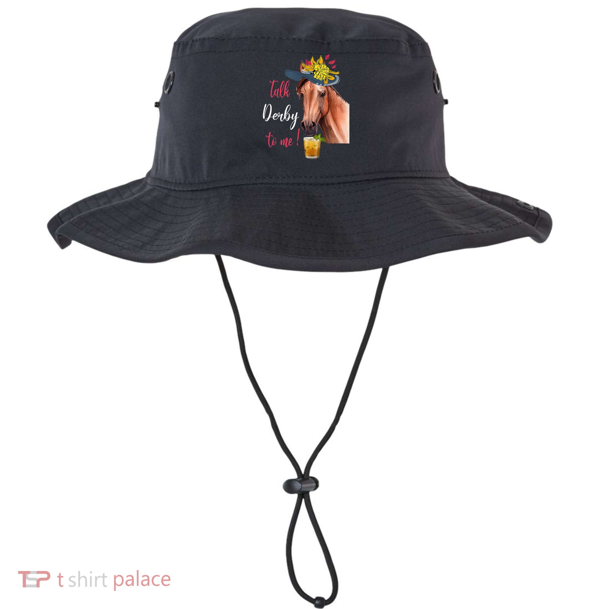 Talk Derby To Me Funny Horse Racing Lover Derby Day Bucket Hat