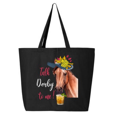 Talk Derby To Me Funny Horse Racing Lover Derby Day 25L Jumbo Tote