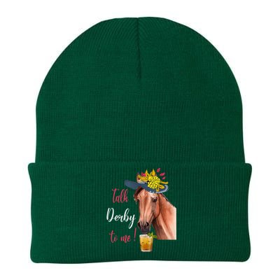 Talk Derby To Me Horse Racing Knit Cap Winter Beanie