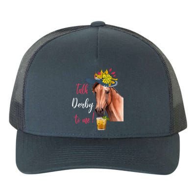 Talk Derby To Me Horse Racing Yupoong Adult 5-Panel Trucker Hat