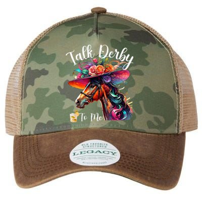 Talk Derby To Me Funny Racing Horse Legacy Tie Dye Trucker Hat