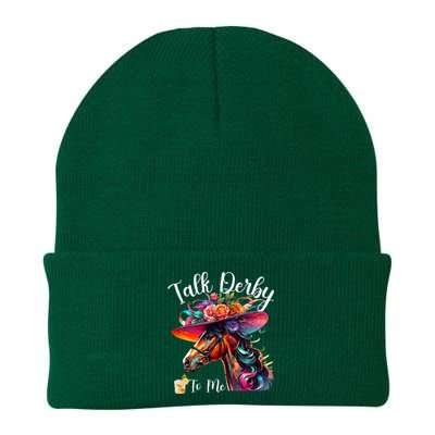 Talk Derby To Me Funny Racing Horse Knit Cap Winter Beanie