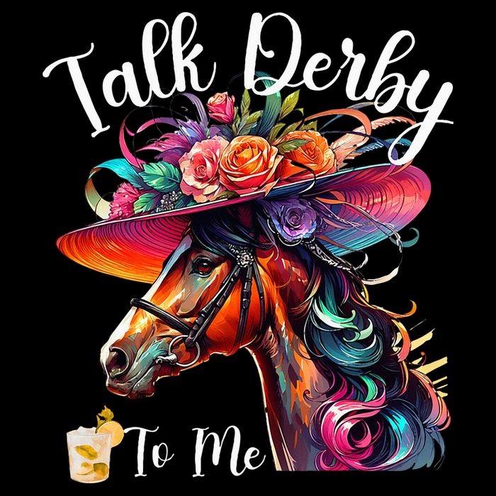 Talk Derby To Me Funny Racing Horse Cooling Performance Crew T-Shirt