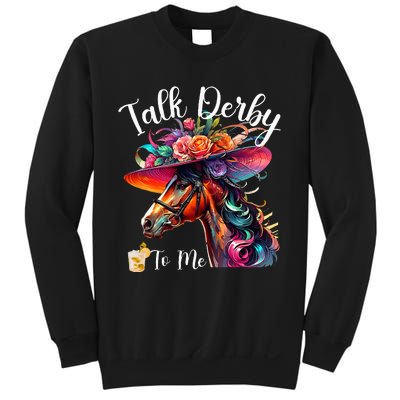 Talk Derby To Me Funny Racing Horse Sweatshirt