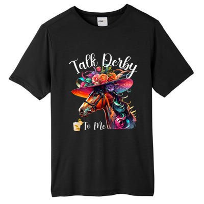 Talk Derby To Me Funny Racing Horse Tall Fusion ChromaSoft Performance T-Shirt