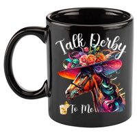 Talk Derby To Me Funny Racing Horse 11oz C Handle Ceramic Mug
