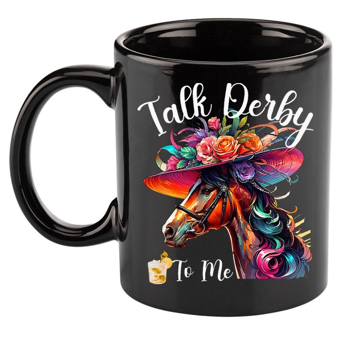 Talk Derby To Me Funny Racing Horse 11oz C Handle Ceramic Mug
