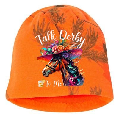 Talk Derby To Me Funny Racing Horse Kati - Camo Knit Beanie