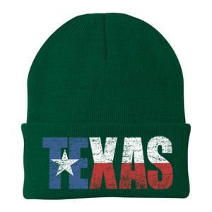 Texas | distressed Texas Flag Knit Cap Winter Beanie