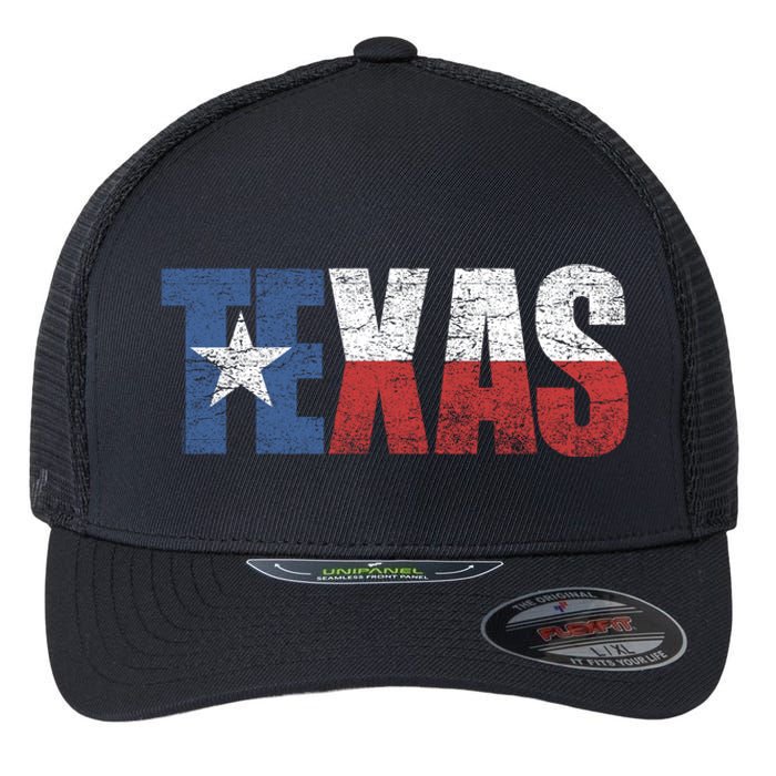 Texas | distressed Texas Flag Flexfit Unipanel Trucker Cap