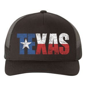 Texas | distressed Texas Flag Yupoong Adult 5-Panel Trucker Hat