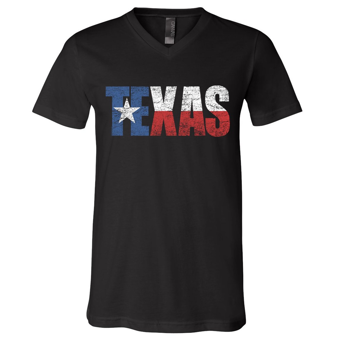 Texas | distressed Texas Flag V-Neck T-Shirt