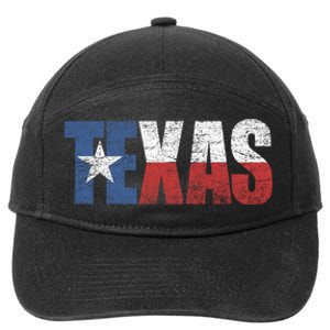 Texas | distressed Texas Flag 7-Panel Snapback Hat