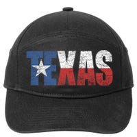 Texas | distressed Texas Flag 7-Panel Snapback Hat