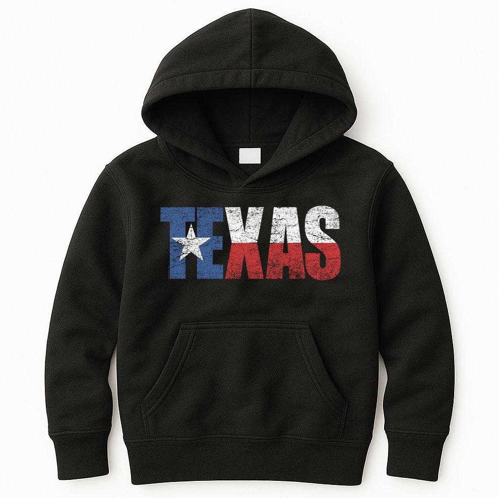 Texas | distressed Texas Flag Kids Hoodie