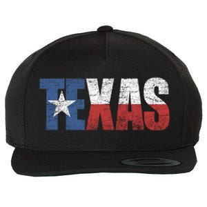 Texas | distressed Texas Flag Wool Snapback Cap