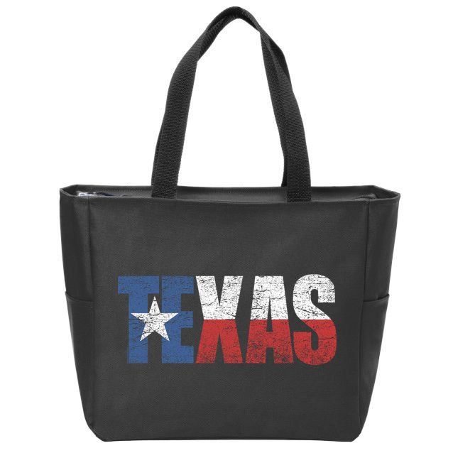 Texas | distressed Texas Flag Zip Tote Bag