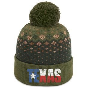 Texas | distressed Texas Flag The Baniff Cuffed Pom Beanie