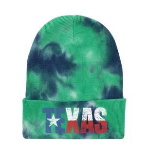 Texas | distressed Texas Flag Tie Dye 12in Knit Beanie