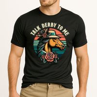 Talk Derby To Me Funny Racing Horse Cooling Performance Crew T-Shirt