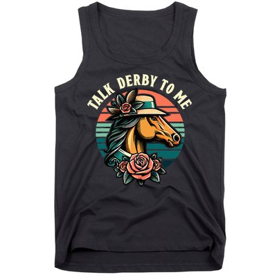Talk Derby To Me Funny Racing Horse Tank Top