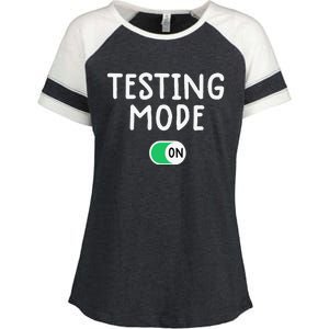 Test Day Teacher Testing Day Funny Teacher Tee Enza Ladies Jersey Colorblock Tee