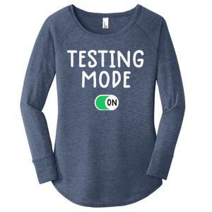 Test Day Teacher Testing Day Funny Teacher Tee Women's Perfect Tri Tunic Long Sleeve Shirt