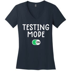 Test Day Teacher Testing Day Funny Teacher Tee Women's V-Neck T-Shirt