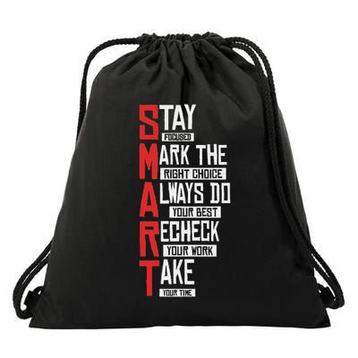 Test Day Teacher Smart Design Testing Day Exam Drawstring Bag