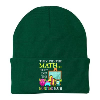 They Did The Math They Did The Monster Math Funny Halloween Knit Cap Winter Beanie